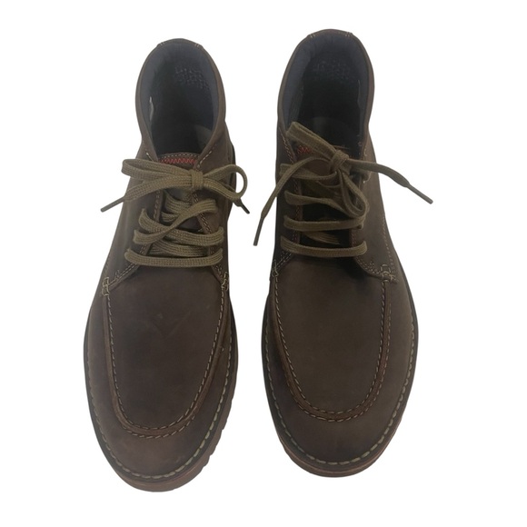 Men's CLARKS Vargo Rise Brown Leather Ankle Boots Like New - Picture 4 of 7